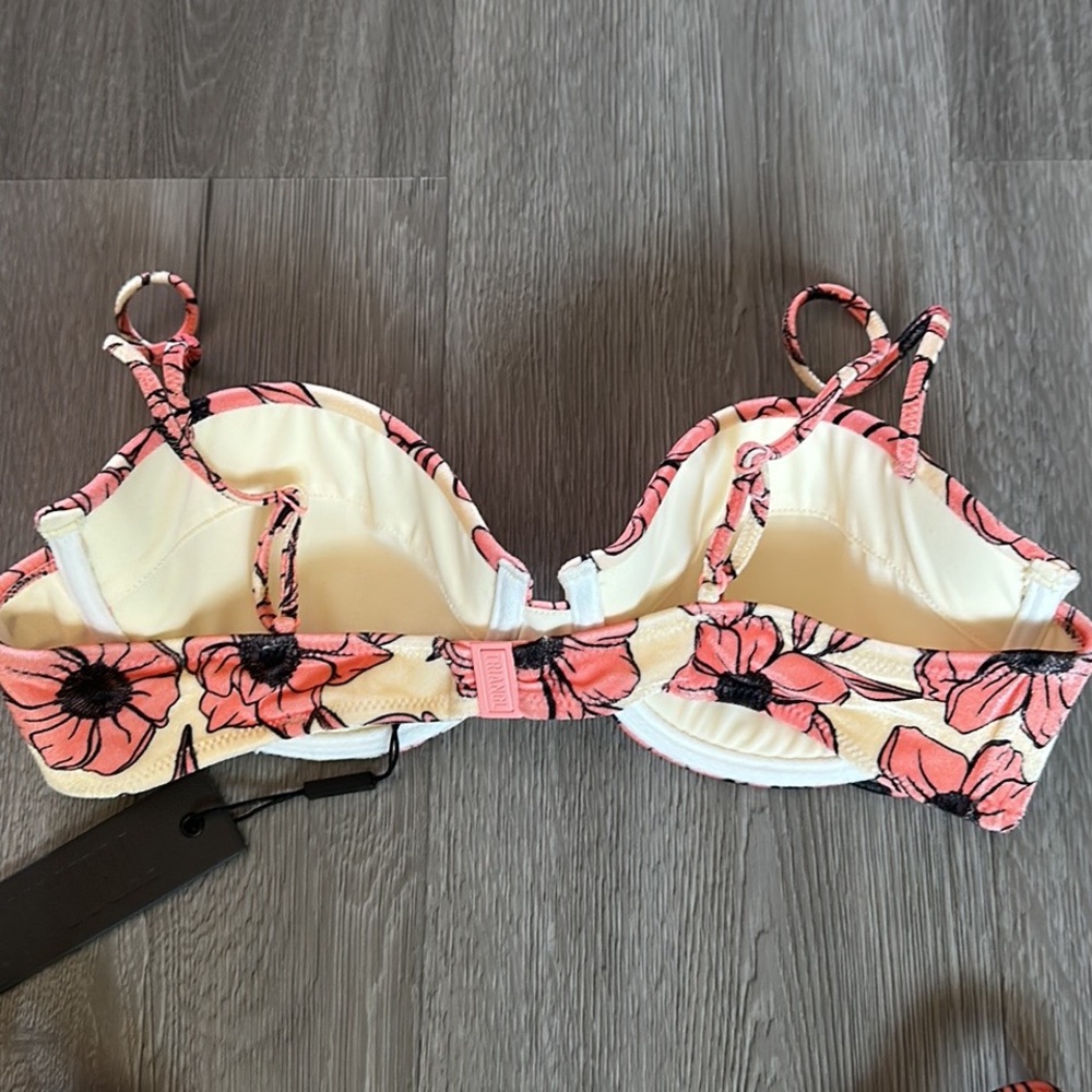 Triangl Velvet bra style with cheeky bottom swimsuit set. - Picture 11 of 14